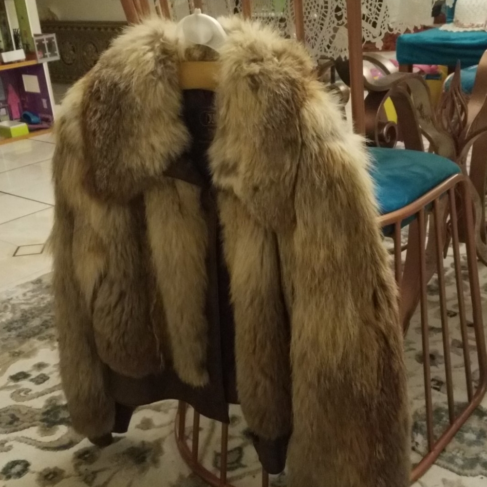 Real leather,  fake fur Jacket